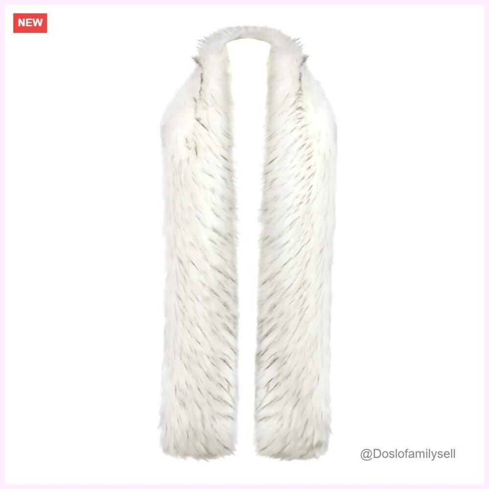 Fluffy Faux Fur Scarf Wrap Shawl Wedding Bridal 1920s Party Stole